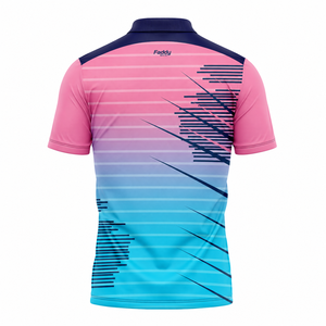 Polo personnalisé par sublimation pour homme, séchage rapide, col zippé 1/4, pour golf, tennis, sport, respirant, maillot de sport d'équipe, vente en gros - Product Image 2