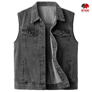 Chaleco Vaquero Personalizado Ryan Pro Gear para Hombre, Cuello Camisero, Tela Transpirable con Logotipo Personalizado - Product Image 1