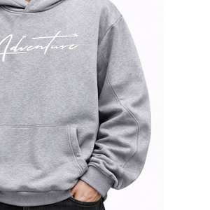 Heavyweight Cotton Fleece Hoodie for Men Pullover Streetwear Custom Logo Men’s Hoodies Blank High Quality Bulk Production - Product Image 2