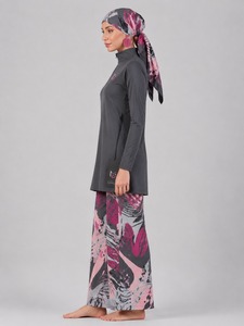 Traje de Baño Burkini Modesto Informal de 2 Piezas para Mujeres Musulmanas, Talla Grande, Ecológico, de Poliéster/Nailon Lavado, Servicio OEM - Product Image 2