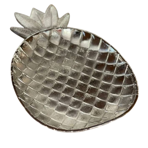 Plateau de service alimentaire rond au design moderne, plateau en métal argenté de haute qualité avec poignée à accents papillon pour les fournisseurs en gros - Product Image 2