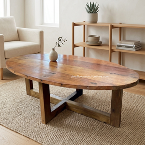 Handcrafted Wooden <b>Coffee</b> <b>Table</b> Reclaimed Boat Wood Original Color for Indoor Outdoor Home Villa Furniture High Quality - Product Image 5