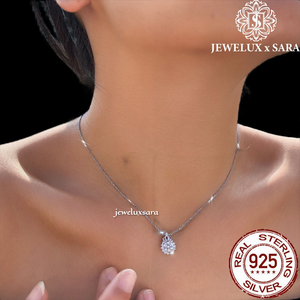 Collar de Plata con Diamante Moissanite de Moda con Colgante Brillante para Mujer, Ideal para Bodas, Fiestas de Compromiso y Uso en la Oficina - Product Image 4