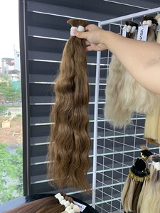 ผมต่อแบบลอนยาว26นิ้วสีอ่อนผมลอนคลื่นนุ่มนุ่มแบบชาวเวียดนามผมคนย้อมสี - Product Image 5