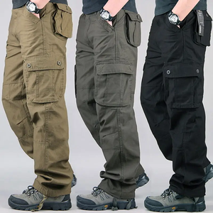 Pantalon cargo tactique unisexe en nylon/coton, salopette de travail d'extérieur, grande taille, imperméable, pantalon de randonnée camouflage d'hiver - Product Image 1
