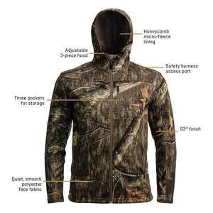 Lightweight Custom Stand Collar Zipper Breathable Windproof Waterproof High Quality <b>Soft</b> <b>Shell</b> Unisex Hunting <b>Jackets</b> Print - Product Image 3