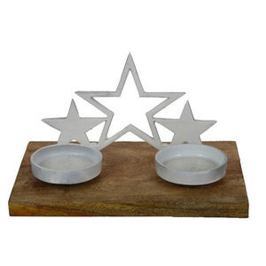 Home Decorative Aluminum Rabbit Design <b>Candle</b> Votive Brass Finished With Wooden Base Tealight <b>Candle</b> Holder For Christmas - Product Image 5