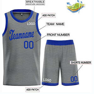 Maillot de basket-ball respirant et ensemble d'uniformes shorts vêtements de sport imprimés personnalisés avec logo grande taille disponible-XS - Product Image 6