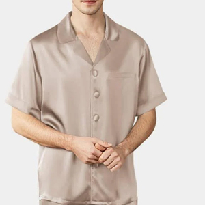 Custom Luxury Satin Silk Men Pajamas Sets Pure Silk Pajamas Suit Home <b>Clothes</b> Men's Silk Long-sleeve Tops Trousers Sleepwear - Product Image 6