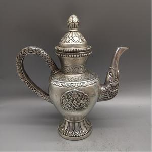 Théière/Chaudron à vin antique en cuivre pur et cuivre blanc, à usage dissimulé, pour bureau, ensemble de service à vin - Product Image 1