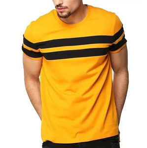 T-shirt de sport OEM surdimensionné en coton élastique et spandex, uni, ample, personnalisé, pour entraînement musculaire, coupe ajustée, col rond, pour hommes - Product Image 3