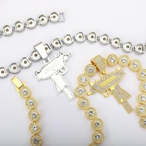 Colgante de Diamante con Forma de Pistola Personalizado, Joyería de Diamante de Corte Brillante de Lujo, Certificado IGI, Colgantes y Dijes de Plata S925 Estilo Hip Hop - Product Image 3