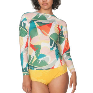 <b>Women</b> Gym <b>Rash</b> <b>Guard</b> OEM Custom Printing Sublimation Fitness Sports Wear Comfortable <b>Women</b> spandex polyester <b>Rash</b> <b>guards</b> - Product Image 1