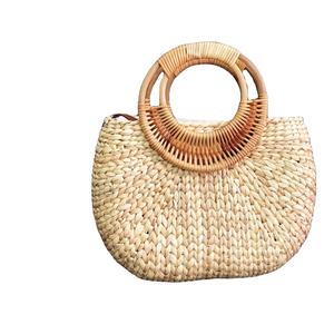 กระเป๋าหวายสานทำด้วยมือสไตล์ดอกไม้น้ำผักตบชวาของตกแต่งวันหยุดของขวัญของผู้ผลิตในเวียดนาม - Product Image 1