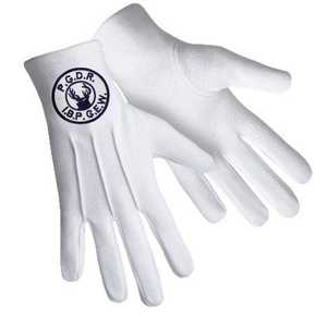 Gants formels élégants en coton blanc Past Grand Daughter Ruler Elks of the World - Product Image 2