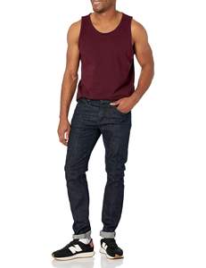 Camiseta sin mangas de poliéster de verano para hombre, chaleco de gimnasio informal para entrenamientos de culturismo de talla grande, efecto lavado de compresión transpirable - Product Image 4