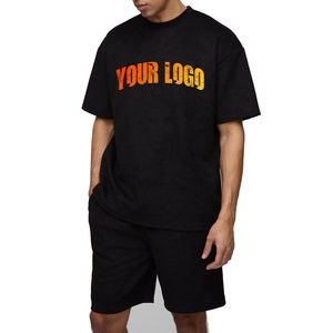 2026 Wholesale OEM Service Selling Custom Summer Fashion Printing Men Shorts <b>Sets</b> Two Piece Men 100% Cotton Oversized Casual <b>Set</b> - Product Image 4