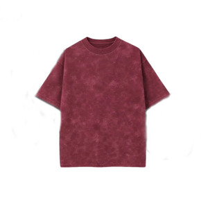เสื้อยืดคอตตอนเนื้อหนัก 260 GSM ซักย้อมสีม่วงซีด สัมผัสนุ่มหรูหรา พิมพ์โลโก้ตามสั่ง พร้อมส่ง เสื้อยืดผู้ชายทรงหลวม 100% ผ้าฝ้าย - Product Image 3