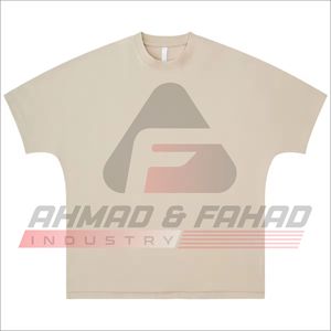 T-shirt décontracté pour homme Ahmad & Fahad, vert olive, imprimé géométrique, manches courtes, col rond, coupe classique, jersey en coton - Product Image 4