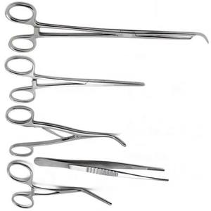 Juego Premium de 5 Piezas de Pinzas Quirúrgicas Voarse, Debakey, Hulka, Trousseau, Instrumentos Veterinarios de Acero Inoxidable de Grip Surgical - Product Image 1