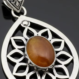 Carnelian Gemstone Necklace Sterling <b>Silver</b> oval Shape Gemstone Handmade Designer Pendant Fine Jewelry Pendants & Charms - Product Image 1