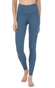 Custom Logo Wholesale Women Soft Breathable Quick Dry <b>Leggings</b> Solid Mid Daily Wear Clothing Tight Pants <b>Cheap</b> Rate All Seasons - Product Image 2