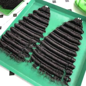 Nueva llegada Venta caliente Qhair vietnamita Mejor calidad Cabello crudo Negro Onda profunda Doble dibujado Paquetes de Qhair - Product Image 6