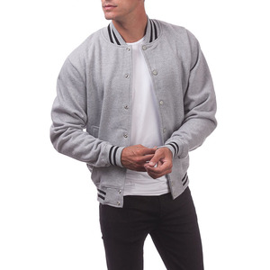 High Demanded Product Men Varsity <b>Jacket</b> Solid Color Geometric Pattern Stand Collar Fully Customized Logo <b>Waterproof</b> Windproof - Product Image 1