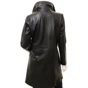 Mantic Enterprises Women's Genuine Cowhide <b>Leather</b> Blouson <b>Jacket</b> Breathable Cotton Lining Detachable Collar Autumn Regular Fit - Product Image 2