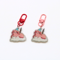 Porte-clés en acrylique transparent double face à prix abordable, impression haute définition, thème anime