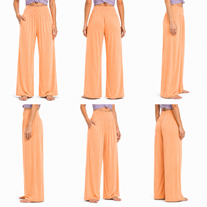 Pantalon à jambes larges pour femmes, taille haute, coupe ample, décontracté, confortable, à jambes droites, vêtements de travail, streetwear - Product Image 3