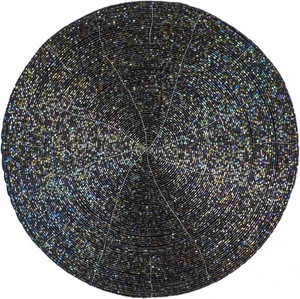 beaded round placemat Handmade Beaded Round Placemat Butterfly Design Embroidered Dining Mat Table Charger for Wedding Home Par - Product Image 1