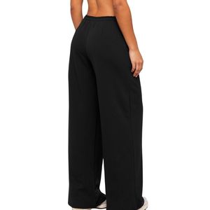 Pantalones de Moda de Pierna Ancha para Mujer, Cintura Alta, Corte Holgado, Largos, Cómodos, Informales, para el Trabajo, la Oficina o Viajes - Product Image 2