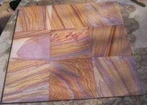 Rainbows Indian Sandstone Paving Slab Artifacts Used for Floor Making Wall Cladding <b>Stones</b> - Product Image 2