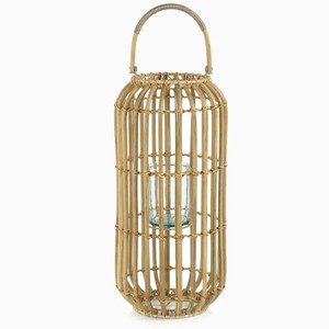 Stylish wood <b>lantern</b> rattan candle holder with handle highest quality sustainable light <b>lanterns</b> - Product Image 1