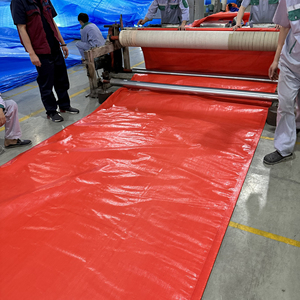 Bâche en PE bleue durable, écologique, résistante au vent, imperméable, résistante aux UV, résistante aux déchirures, de poids moyen, tissée, pour l'agriculture et l'extérieur - Product Image 1