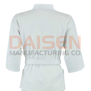 Uniforme de Karate Blanco 100% Algodón, Duradero, Unisex, para Adultos, Artes Marciales, Corte Regular, en Stock - Product Image 6