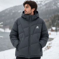 Blouson matelassé imperméable à capuche avec logo personnalisé, fabriqué au Pakistan, haute qualité, écologique, collection Hiver 2026