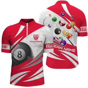 Camiseta de Billar Ecológica de Alto Rendimiento, Cuello en V, Absorbe la Humedad, Uniforme Personalizado con Nombre Impreso para Equipos, Clubes y Jugadores - Product Image 6