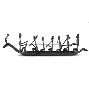 <b>Indian</b> HandCraft Tribal Antique Boat Decorative Table Top (7 Figure) 16x3x3.5 Inch Iron <b>Home</b> & Office <b>Decor</b> Figurine Hot Sell - Product Image 4
