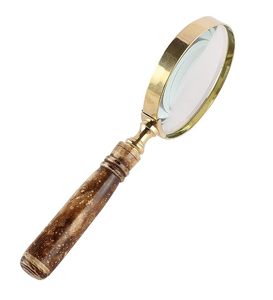 Loupe en laiton avec poignée artisanale, décoration de bureau vintage, loupe de lecture de style antique, cadeau - Product Image 3