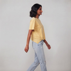 Custom Women's Distressed Drop Shoulder Regular Formal Summer T-Shirt with Short Sleeves Vintage Acid Wash - Product Image 4