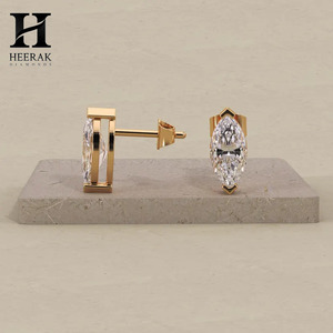 925 Sterling <b>Silver</b> Heart Cut Moissanite <b>Stud</b> Earrings VVS1 D Color Lab Grown Diamond Heart <b>Studs</b> for Women Fine Jewelry - Product Image 4