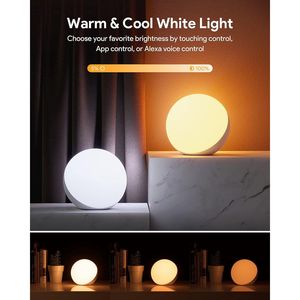 Lampada da Tavolo LED RGB Intelligente con Cambio Colore, Dimmerabile, Controllo tramite App/Voce, Compatibile con Camera da Letto/Comodino - Product Image 2