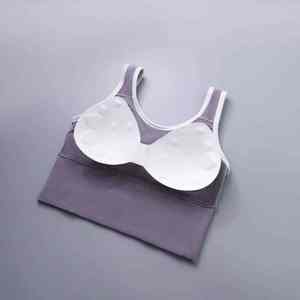 Soutien-gorge de sport sans armatures pour femme, imprimé personnalisé, extensible dans quatre directions, respirant et antibactérien, idéal pour le yoga et la gym, avec broderie - Product Image 2