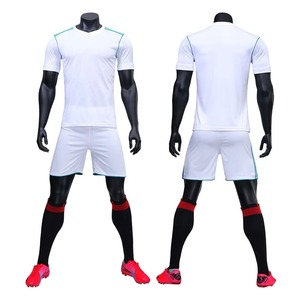 Men's White Soccer Jersey Short Sleeve Moisture Wicking Crew Neck <b>Polyester</b> Sport <b>Shirt</b> Adult Regular Fit All Seasons - Product Image 3