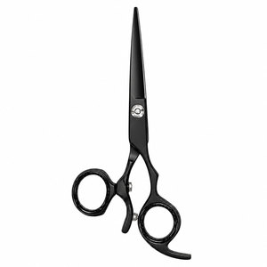 Ciseaux de barbier professionnels avec logo personnalisé, ciseaux à cheveux noirs et dorés, ciseaux en acier inoxydable, outils de coiffure pour salon - Product Image 3