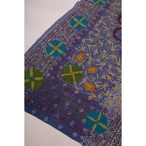 ผ้าห่มปักลายคันธา ซูซานี ทำมือ เป็นมิตรกับสิ่งแวดล้อม ซักได้ สไตล์วินเทจ ผ้าฝ้ายลายดอกไม้ โบโฮ ผ้าคลุมเตียง ผ้าห่มอินเดีย สำหรับตกแต่งบ้าน - Product Image 4