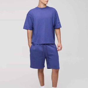 Men's Casual Winter <b>Knitted</b> Oversized Cotton/Polyester T-Shirt 200g Heavy Weight Plaid Pattern Quick Dry Breathable <b>Sets</b> - Product Image 5