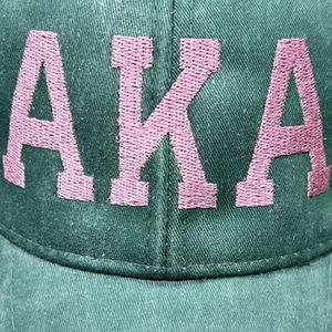 Gorra Trucker AKA Skee Wee Rosa y Blanca de Malla, Gorra de Béisbol Ajustable con Cierre a Presión, Gorro Casual para Mujer de la Hermandad Griega - Product Image 3